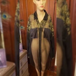 Stunning Sheer black blouse